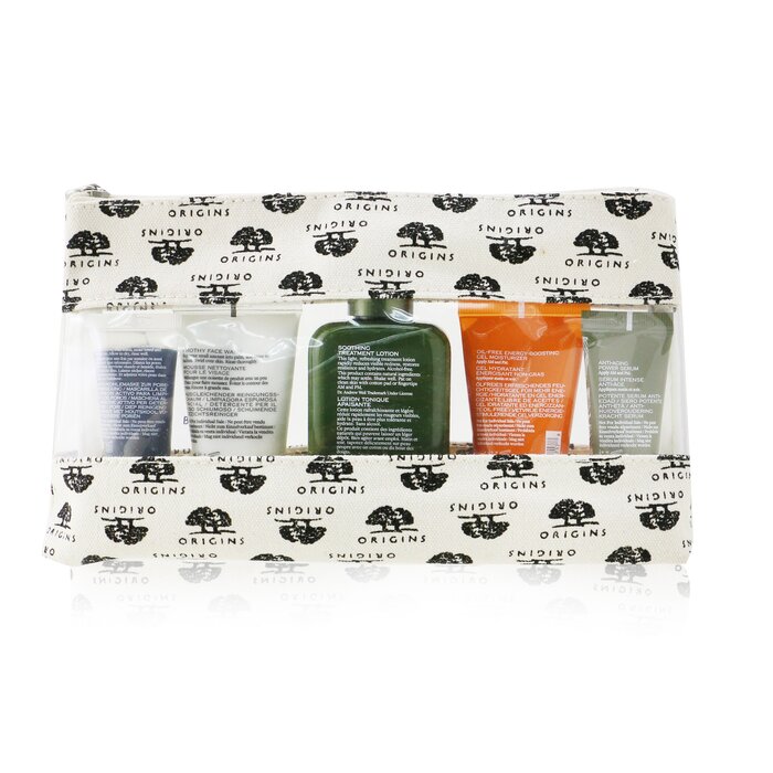 Origins Best Sellers Best Skin 5-Pieces Set: Soothing Treatment Lotion 100ml + Gel Moisturizer 30ml + Face Wash 30ml + Serum 15ml + Charcoal Mask 15ml 5pcs+1bagProduct Thumbnail