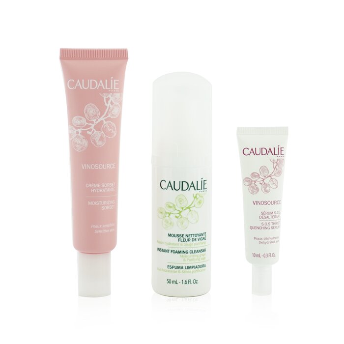 Caudalie My First Hydrating Essentials Set: Vinosource Sorbet 40ml+ Instant Foaming Cleanser 50ml+ Vinosource SOS Thirst Serum 10ml 3pcsProduct Thumbnail