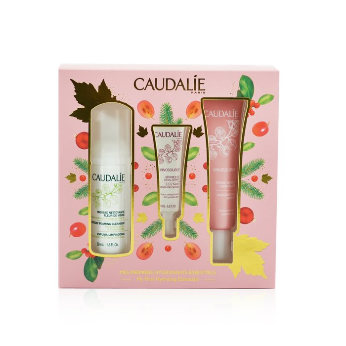 Caudalie My First Hydrating Essentials Set: Vinosource Sorbet 40ml+ Instant Foaming Cleanser 50ml+ Vinosource SOS Thirst Serum 10ml 3pcsProduct Thumbnail