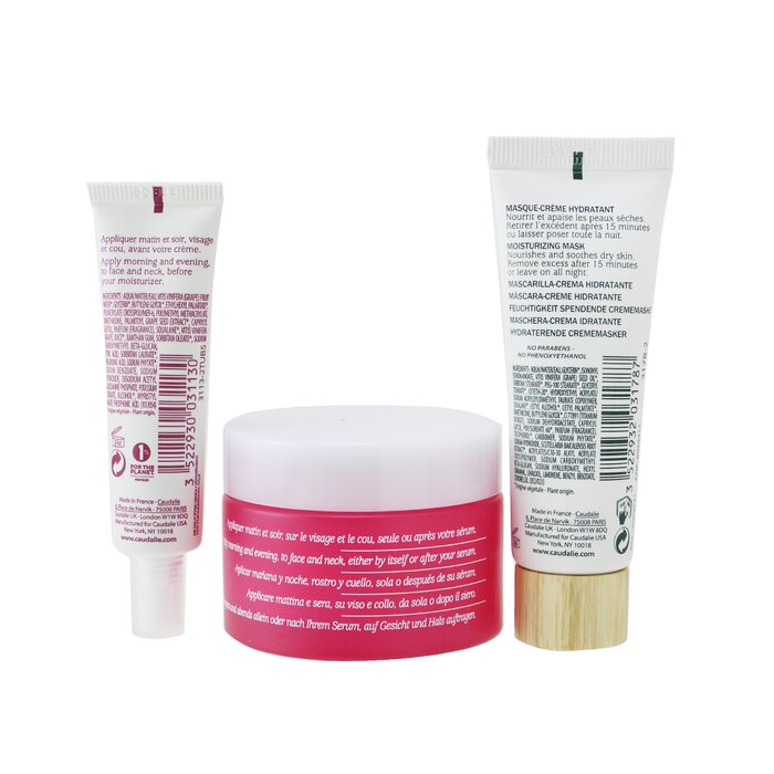 Caudalie Vinosource Intense Hydration S.O.S Set: Moisturizing Cream 50ml+ S.O.S Thirst-Quenching Serum 10ml+ Moisturizing Mask 15ml 3pcsProduct Thumbnail