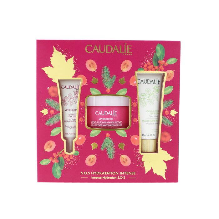 Caudalie Vinosource Intense Hydration S.O.S Set: Moisturizing Cream 50ml+ S.O.S Thirst-Quenching Serum 10ml+ Moisturizing Mask 15ml 3pcsProduct Thumbnail