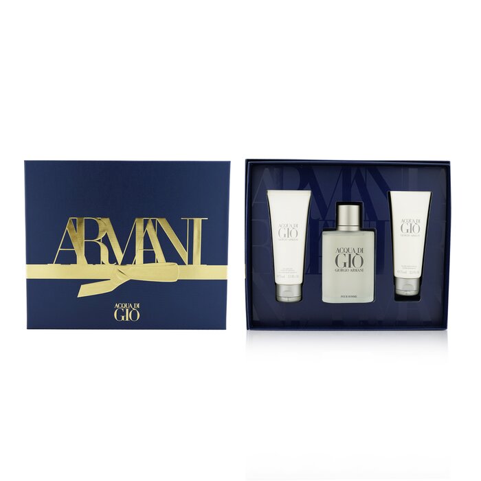 Giorgio Armani Acqua Di Gio Coffret: Eau De Toilette Spray 100ml/3.4oz + All Over Body Shampoo 75ml/2.5oz + After Shave Balm 75ml/2.5oz 3pcsProduct Thumbnail
