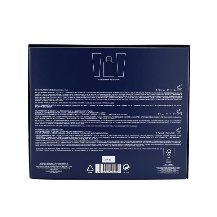 Giorgio Armani Acqua Di Gio Coffret: Eau De Toilette Spray 100ml/3.4oz + All Over Body Shampoo 75ml/2.5oz + After Shave Balm 75ml/2.5oz 3pcsProduct Thumbnail