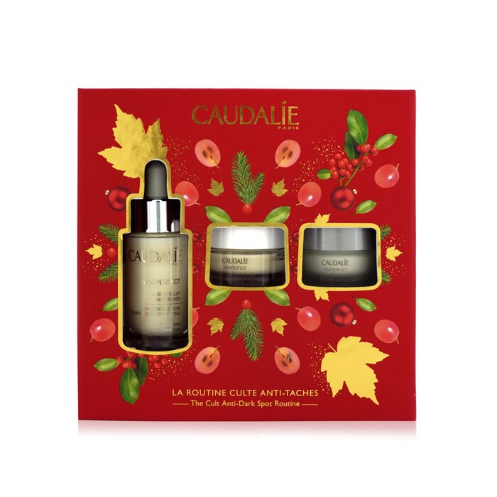 Caudalie The Cult (Vinoperfect) Anti-Dark Spot Routine Set: Radiance Serum 30ml+Correcting Moisturizer 15ml+Glycolic Night Cream 15ml 3pcsProduct Thumbnail