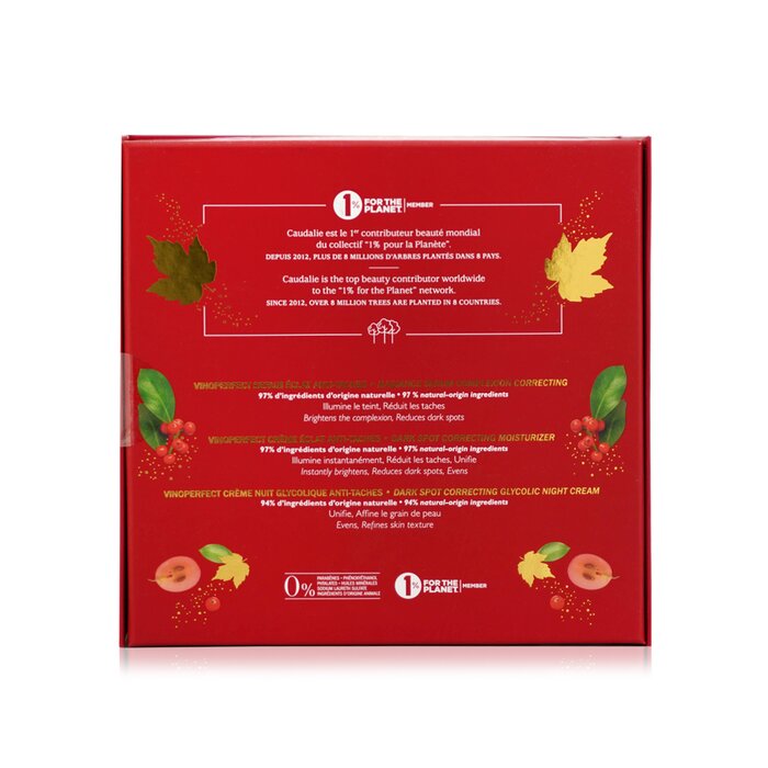 Caudalie The Cult (Vinoperfect) Anti-Dark Spot Routine Set: Radiance Serum 30ml+Correcting Moisturizer 15ml+Glycolic Night Cream 15ml 3pcsProduct Thumbnail