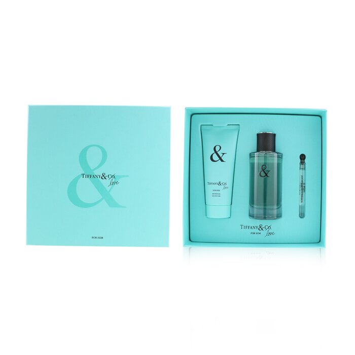 Tiffany & Co. Tiffany & Love For Him Coffret: Eau De Toilette Spray 90ml/3oz + Shower Gel 100ml/3.4oz + Eau De Toilette 4ml/0.13oz 3pcsProduct Thumbnail