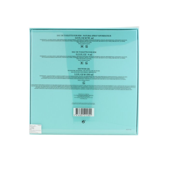 Tiffany & Co. Tiffany & Love For Him Coffret: Eau De Toilette Spray 90ml/3oz + Shower Gel 100ml/3.4oz + Eau De Toilette 4ml/0.13oz 3pcsProduct Thumbnail