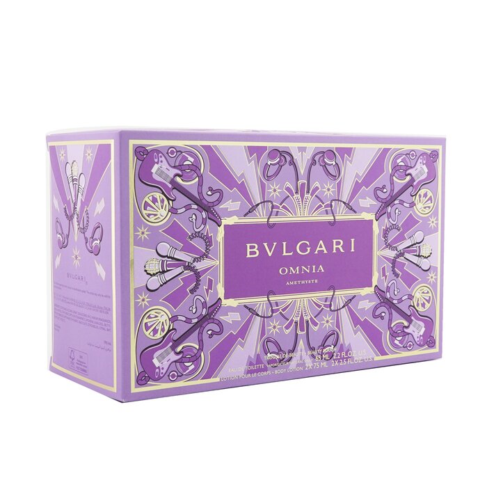 Bvlgari Omnia Amethyste Coffret: Eau De Toilette Spray 65ml/2.2oz + 2xBody Lotion 75ml/2.5oz + Pouch 3pcs+PouchProduct Thumbnail