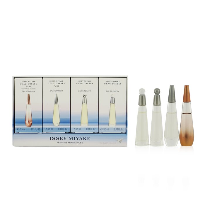 Issey Miyake L'Eau d'Issey Mini Coffret: Eau De Toilette 3.5ml +Eau De Parfum 3.5ml +Pure Eau De Parfum 3.5ml +Pure Nectar De Parfum 3.5ml 4pcsProduct Thumbnail