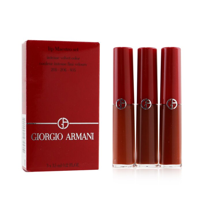 Giorgio Armani Lip Maestro Intense Velvet Color Set (3x Mini Liquid Lipstick) 3x3.5ml/0.12ozProduct Thumbnail