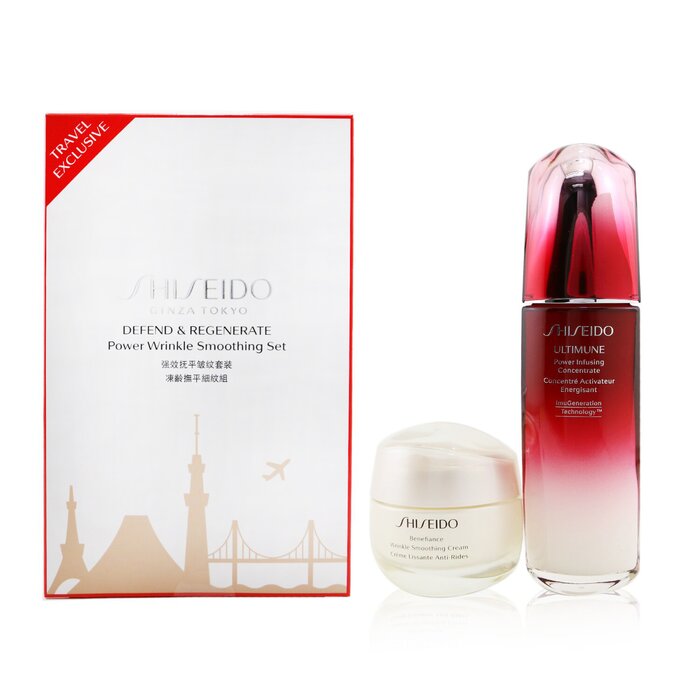 Shiseido Defend & Regenerate Power Wrinkle Smoothing Set: Ultimune Power Infusing Concentrate N 100ml + Benefiance Wrinkle Smoothing Cream 50ml  2pcsProduct Thumbnail