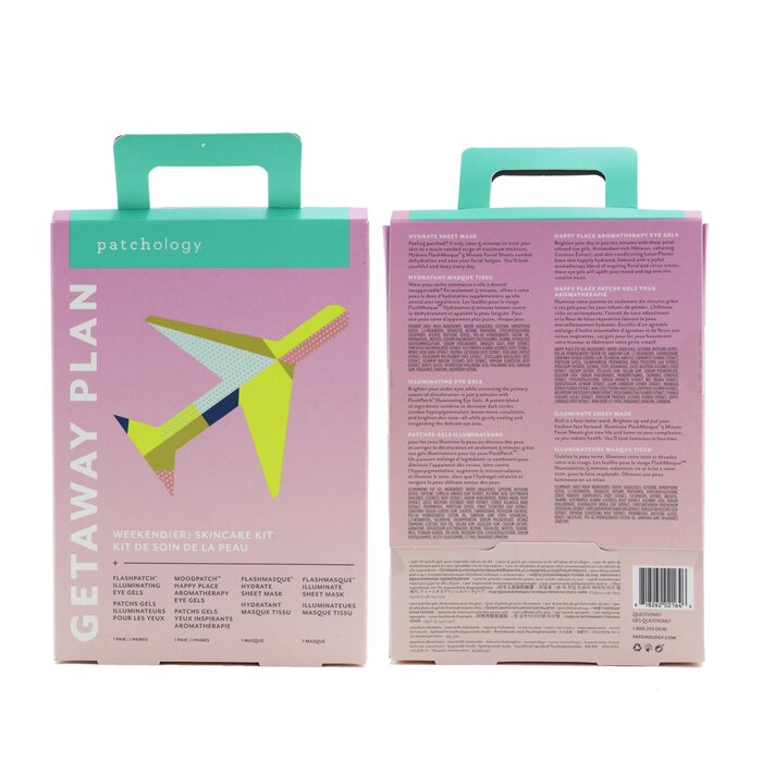 Patchology Getaway Plan Weekend(ER) Skincare Kit: Illuminating Eye Gels + Aromatherapy Eye Gels + Hydrate Sheet Mask + lluminate Sheet Mask 4pcsProduct Thumbnail