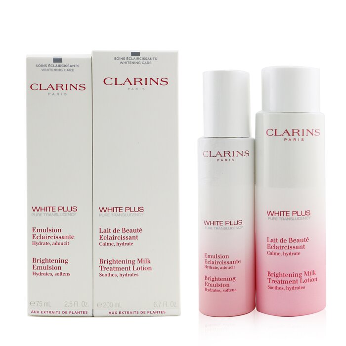 Clarins White Plus Daily Whitening Experts Set: Brightening Milk Treatment Lotion 200ml + Brightening Emulsion 75ml 2pcsProduct Thumbnail
