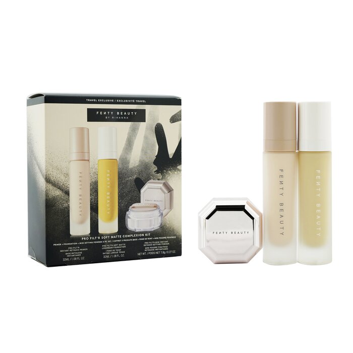 Fenty Beauty by Rihanna Pro Filt'R Soft Matte Complexion Kit: Foundation 32ml + Primer 32ml + Instant Retouch Setting Powder 7.8g  3pcsProduct Thumbnail