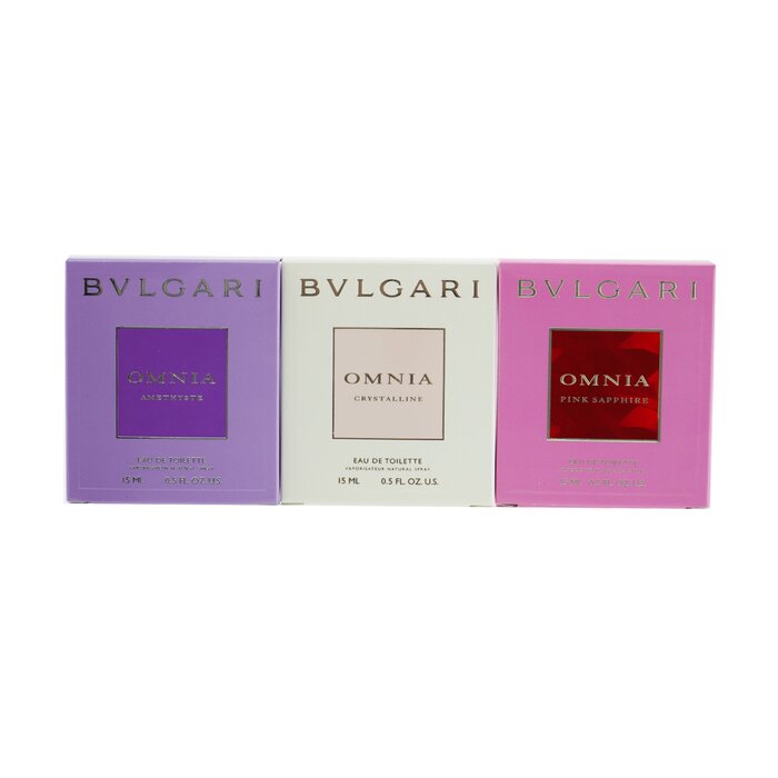 Bvlgari The Omnia Jewel Charms Collection: Amethyste Eau De Toilette Spray + Crystalline Eau De Toilette Spray + Pink Sapphire Eau De Toilette Spray 3x15ml/0.5ozProduct Thumbnail