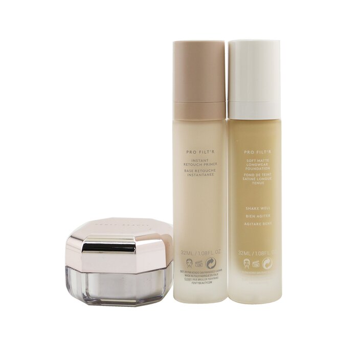 Fenty Beauty by Rihanna Pro Filt'R Hydrating Complexion Kit: Foundation 32ml + Primer 32ml + Instant Retouch Setting Powder 7.8g 3pcsProduct Thumbnail