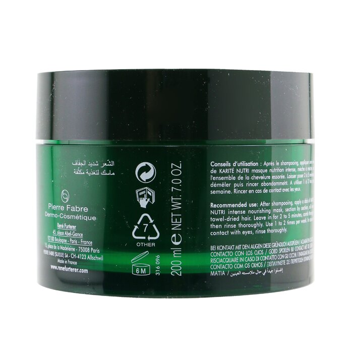 Rene Furterer Karite Nutri Nourishing Ritual Intense Nourishing Mask - Very Dry Hair (Box Slightly Damaged) 200ml/7ozProduct Thumbnail