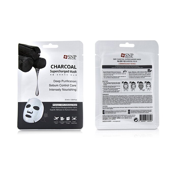 SNP Charcoal Supercharged Mask (Purifying) (Exp. Date 08/2021) 10x25ml/0.84ozProduct Thumbnail