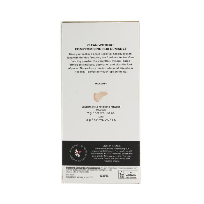 BareMinerals Mineral Veil Finishing Powder Duo (Full size 9g/0.3oz + Mini Size 2g/0.07oz) 2pcsProduct Thumbnail