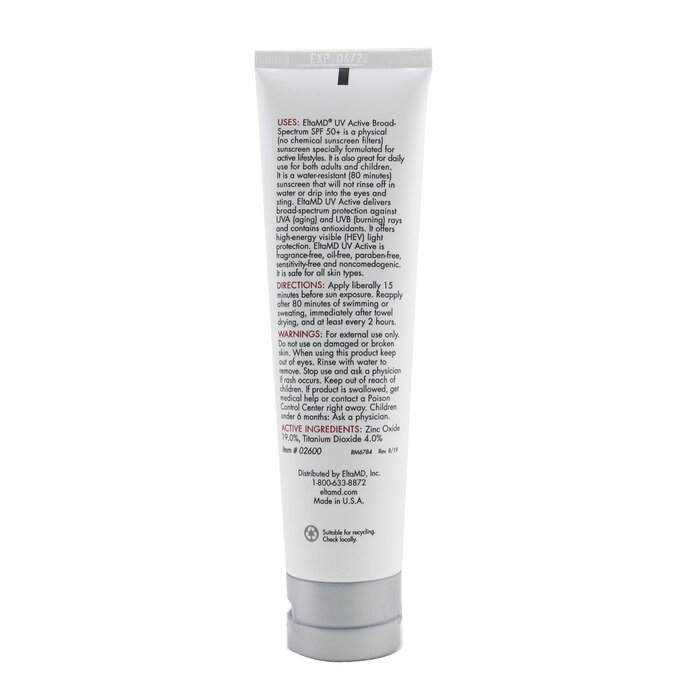 EltaMD UV Active Water-Resistant Full-Body Sunscreen SPF 50 (Box Slightly Damaged) 85g/3ozProduct Thumbnail