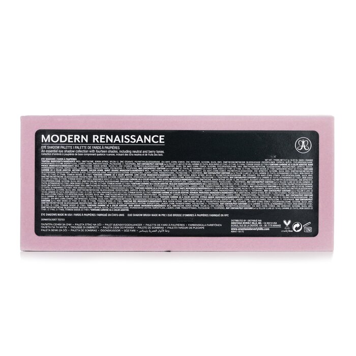 Anastasia Beverly Hills Modern Renaissance Eye Shadow Palette (14x Eyeshadow, 1x Duo Shadow Brush) (Box Slightly Damaged) Picture ColorProduct Thumbnail