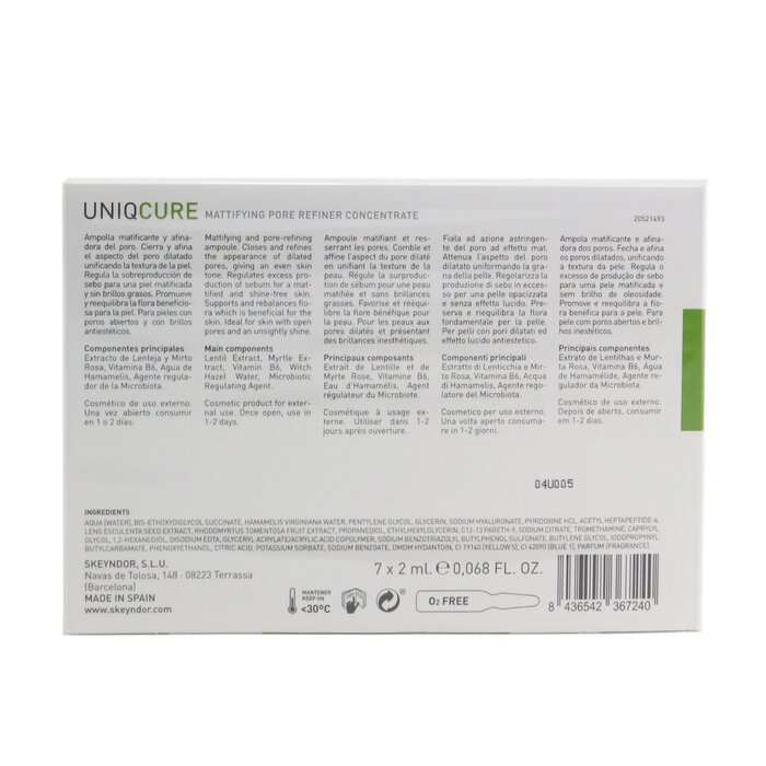 SKEYNDOR Uniqcure Mattifying Pore Refiner Concentrate (For Skin With Open Pres & An Unsightly Shine) 7x2mlx0.068ozProduct Thumbnail