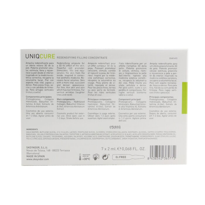 SKEYNDOR Uniqcure Redensifying Filling Concentrate (For Vertical Wrinkles - Laughter Lines & Neck) 7x2mlx0.068ozProduct Thumbnail