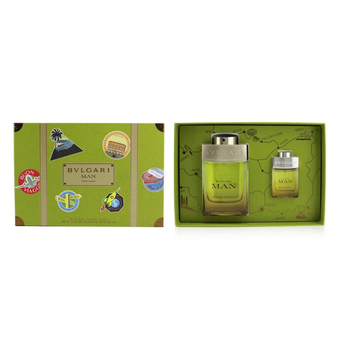 Bvlgari Man Wood Neroli Coffret: Eau De Parfum Spray 100ml + Eau De Parfum Spray 15ml (Box Slightly Damaged) 2pcsProduct Thumbnail
