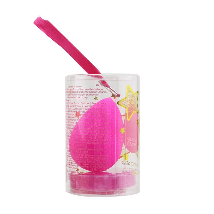 BeautyBlender Shining Star Blend & Cleanse Set (1x BeautyBlender, 1x Mini Solid BlenderCleanser) 2pcsProduct Thumbnail