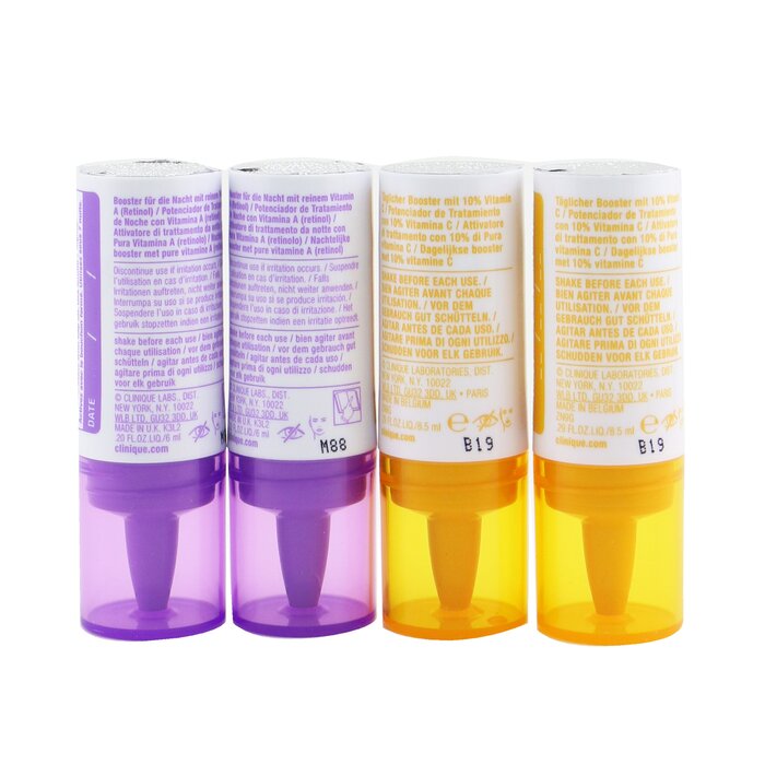 Clinique Fresh Pressed Clinical Daily+Overnight Boosters (2x Daily Booster 8.5ml/0.29oz+ 2x Overight Booster 6ml/0.2oz) 4pcsProduct Thumbnail