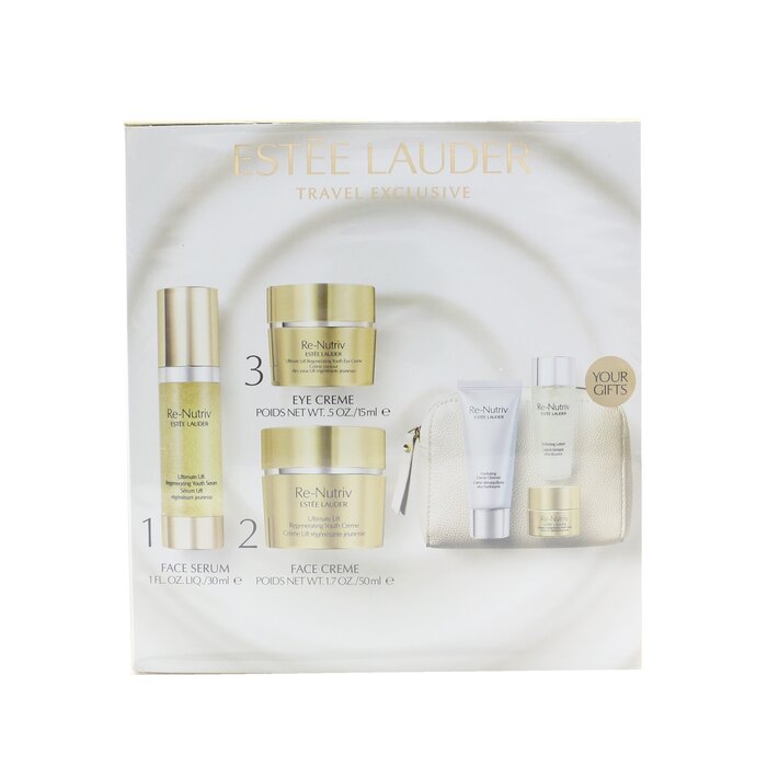 Estee Lauder Re-Nutriv Ultimate Lift Regenerating Youth Precious Collection: Creme 50ml+Serum 30ml+Eye Creme 15ml+Lotion 30ml+Cleanser.... 6pcs+1bagProduct Thumbnail