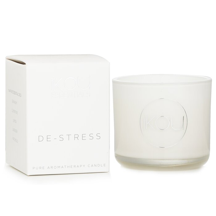 iKOU Essentials Aromatherapy Natural Wax Candle Glass - De-Stress (Lavender & Geranium) 100177 85gProduct Thumbnail