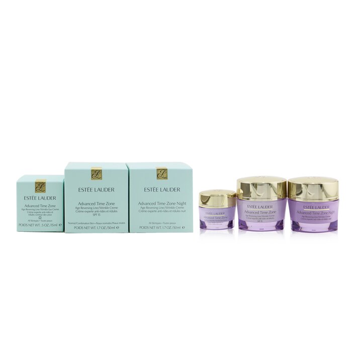 Estee Lauder Set Advanced Time Zone 3-To-Travel: Crema de Arrugas SPF 15 50ml + Crema de Arrugas de Noche 50ml + Crema de Arrugas de Ojos 15ml 3pcsProduct Thumbnail