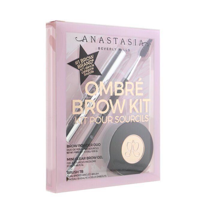 Anastasia Beverly Hills Ombre Brow Kit (Brow Powder Duo + Mini Clear Brow Gel + Brush 7B) 3pcsProduct Thumbnail