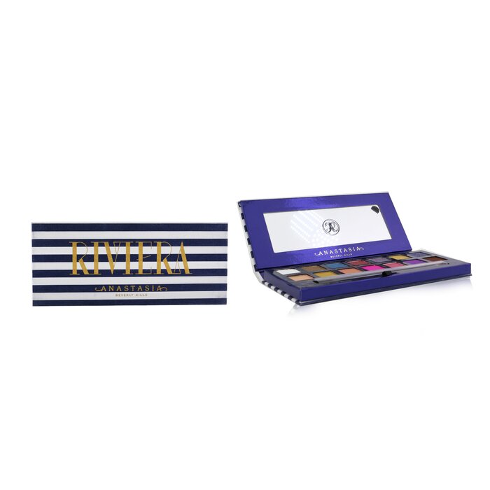 Anastasia Beverly Hills Riviera Paleta de Sombras de Ojos (14x Sombras de Ojos + 1x Brocha de Sombra Dúo) (Sin Caja) Picture ColorProduct Thumbnail