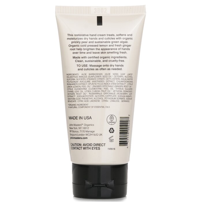 John Masters Organics Hand Cream With Lemon & Ginger 60ml/2ozProduct Thumbnail