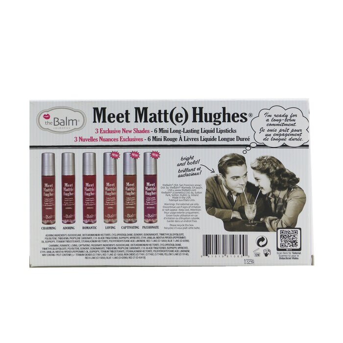 TheBalm Meet Matt(e) Hughes 6 Mini Long Lasting Liquid Lipsticks Kit  6x1.2ml/0.04ozProduct Thumbnail