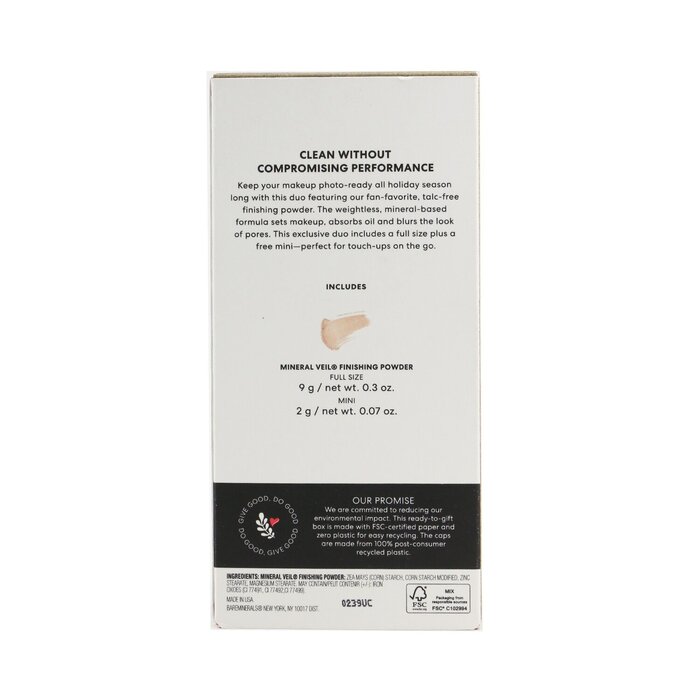 BareMinerals Mineral Veil Finishing Powder Duo (Full size 9g/0.3oz + Mini Size 2g/0.07oz) 2pcsProduct Thumbnail