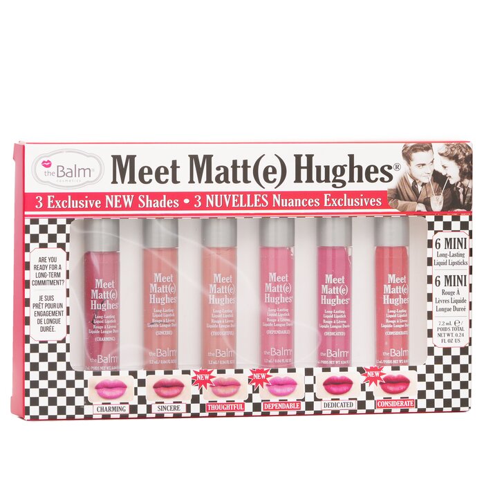 TheBalm Meet Matt(e) Hughes 6 Mini Long Lasting Liquid Lipsticks Kit 6x1.2ml/0.04ozProduct Thumbnail