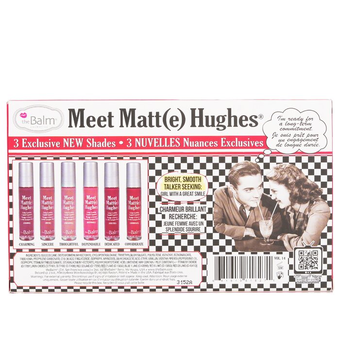 TheBalm Meet Matt(e) Hughes 6 Mini Long Lasting Liquid Lipsticks Kit 6x1.2ml/0.04ozProduct Thumbnail