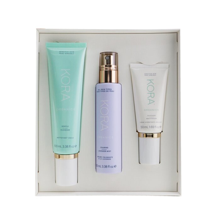 Kora Organics 3 Step System - Sensitive Skin: Gentle Cleanser 100ml + Calming Lavender Mist 100ml + Soothing Moisturizer 50ml 3pcsProduct Thumbnail