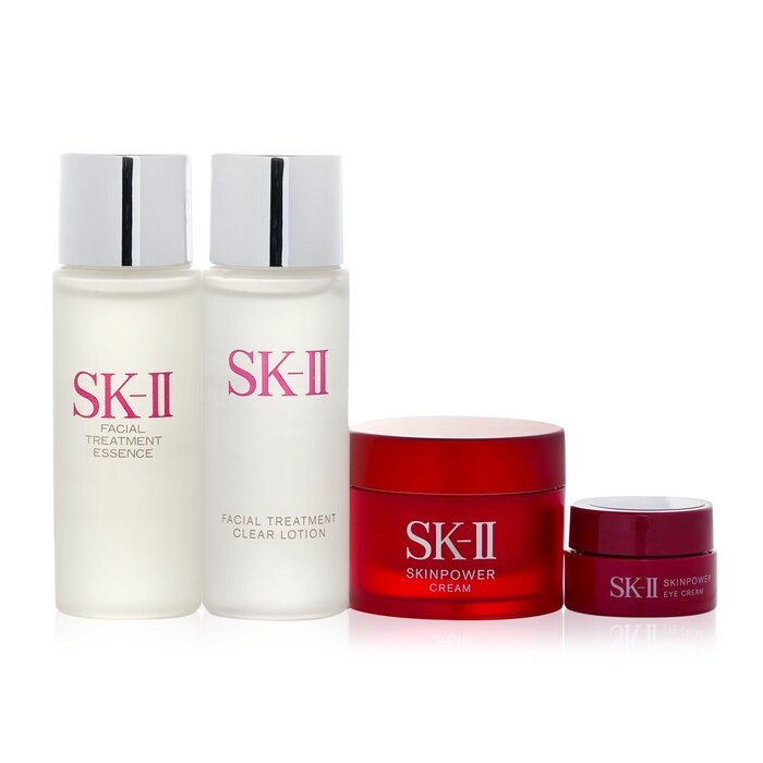 SK II Pitera Experience Kit 2: Clear Lotion 30ml + Facial Treatment Essence 30ml + Skinpower Cream 15g + Skinpower Eye Cream 2.5g  4pcsProduct Thumbnail