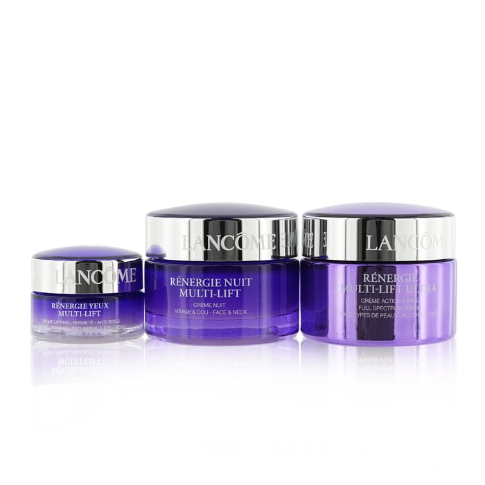 Lancome Renergie Multi-Lift Ultra Set: Full Spectrum Cream + Redefining Lifting Night Cream + Anti-Wrinkle Eye Cream (קופסה מעט פגומה)סט של קרם יום, קרם לילה וקרם עיניים 3pcsProduct Thumbnail