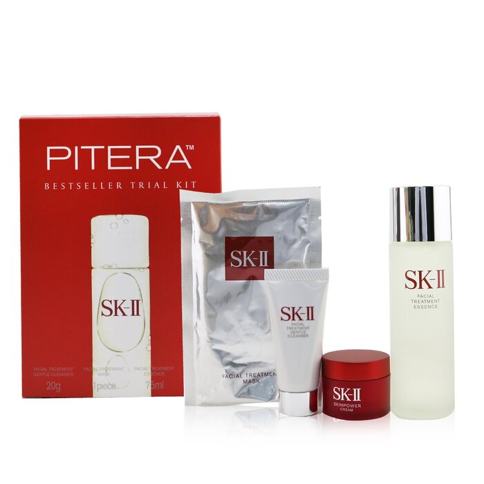SK II Kit Bestseller Trial kit 4-Piezas: Esencia Tratamiento Facial 75ml + Limpiador 20g + Mascarilla 1pz + Skinpower Crema 15g  4pcsProduct Thumbnail