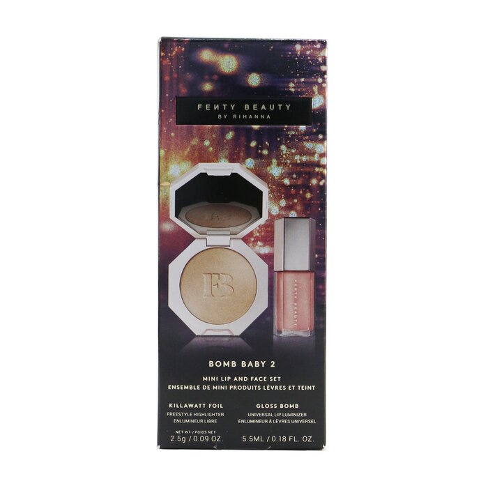 Fenty Beauty by Rihanna Set Bomb Baby 2 Mini Labios Y Rostro (1x Iluminador, 1x Luminizador de Labios) 2pcsProduct Thumbnail