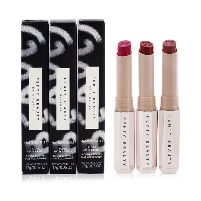 Fenty Beauty by Rihanna Mattemoiselle Trifecta Plush Matte Lipstick Trio (Spanked, Ma’damn, Candy Venom) (Box Slightly Damaged) 3x1.7g//0.06ozProduct Thumbnail