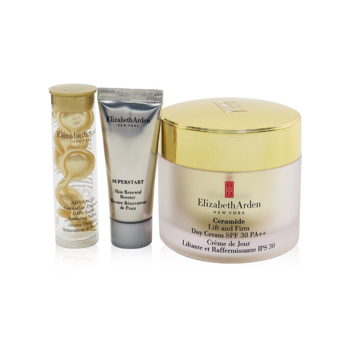 Elizabeth Arden Ceramide Lift & Firm Youth-Restoring Solutions Set: Day Cream SPF 30+ Advanced Serum+ Superstart Bo... (Box Slightly Damaged) 3pcsProduct Thumbnail