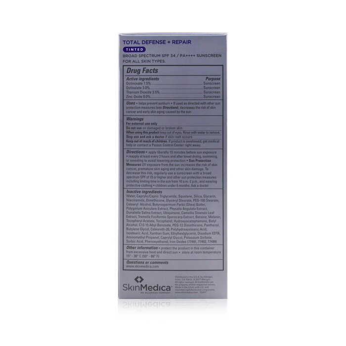 Skin Medica Total Defense + Repair SPF 34 - Tinted 95497 (Exp. Date: 12/2021) 65g/2.3ozProduct Thumbnail