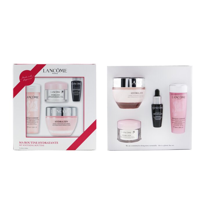 Lancome My Soothing Routine Set: Confort Tonique 50ml + Hydra Zen Anti-Stress Moisturizing Cream 15ml + Hydra Zen Anti-Stress Moisturizing Cream 50ml + Genifique Advanced Youth Activating Concentrate 10ml 4pcsProduct Thumbnail