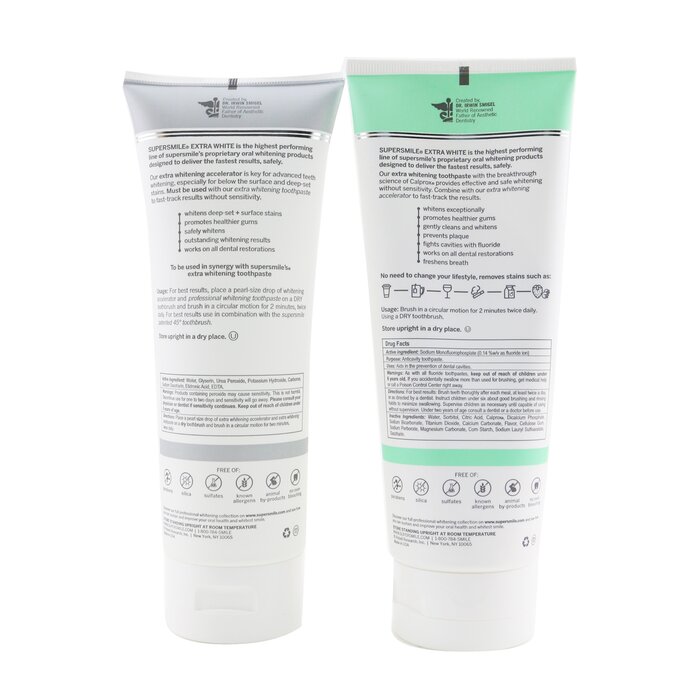 Supersmile Extra White Professional Extra Whitening System (Premium Set) - Triple Mint : Accelerator 198.5g + Toothpaste 198.5g 2x198.5g/7ozProduct Thumbnail